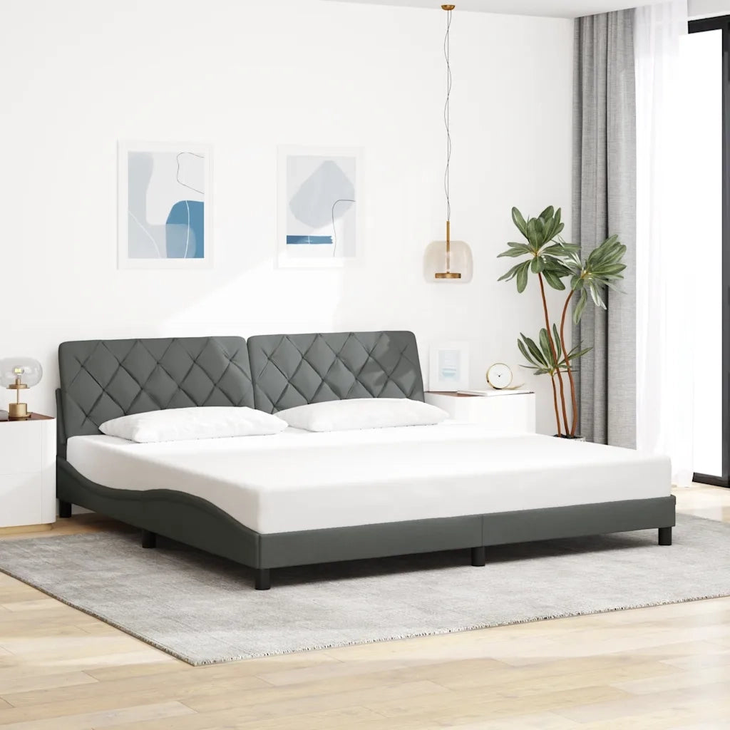 Giroletto senza Materasso Grigio Scuro 200x200 cm Tessuto 3310623