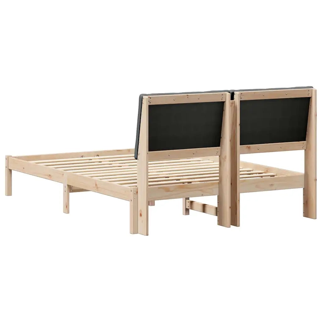 Struttura del Letto marrone e grigio scuro 140 x 190 cm