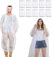 Poncho per pioggia da un uso - Translucido - 10 pezzi