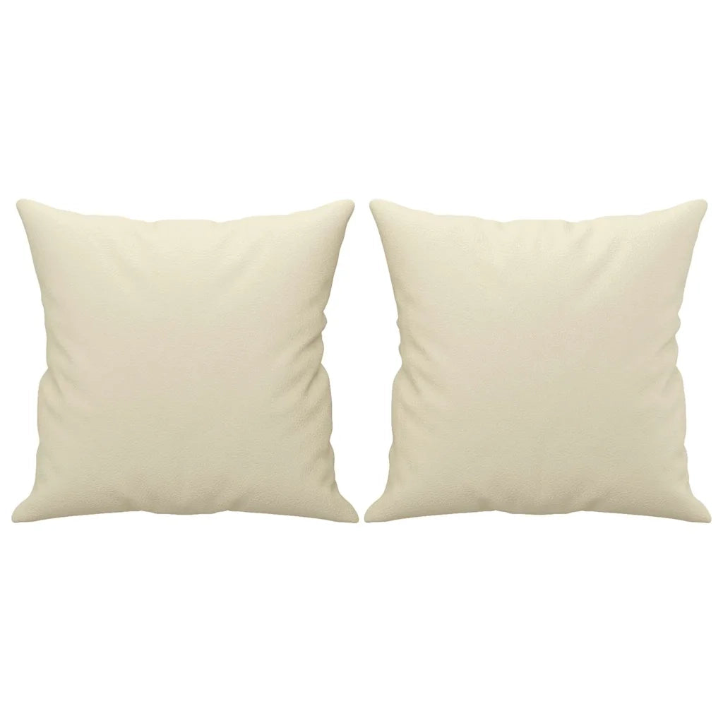Set di Divani 2 pz con Cuscini Crema in Similpelle 3201389