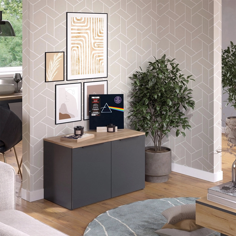 Vicco Credenza Antracite 80 x 50 cm con 2 porte