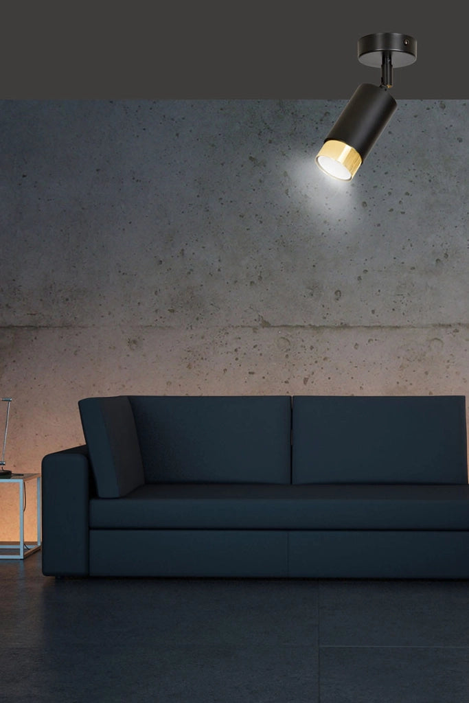 Spot da soffitto Emibig Hiro metallo nero/oro 1xGU10