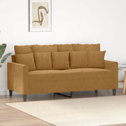 Divano a 2 Posti-Sofa 2 Posti Marrone 140 cm in Velluto 221616