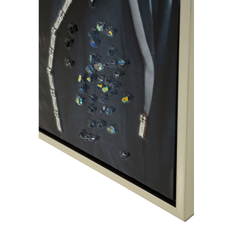 Dipinto Su Tela Laccato Edvy Con Cornice cm 53x3x73