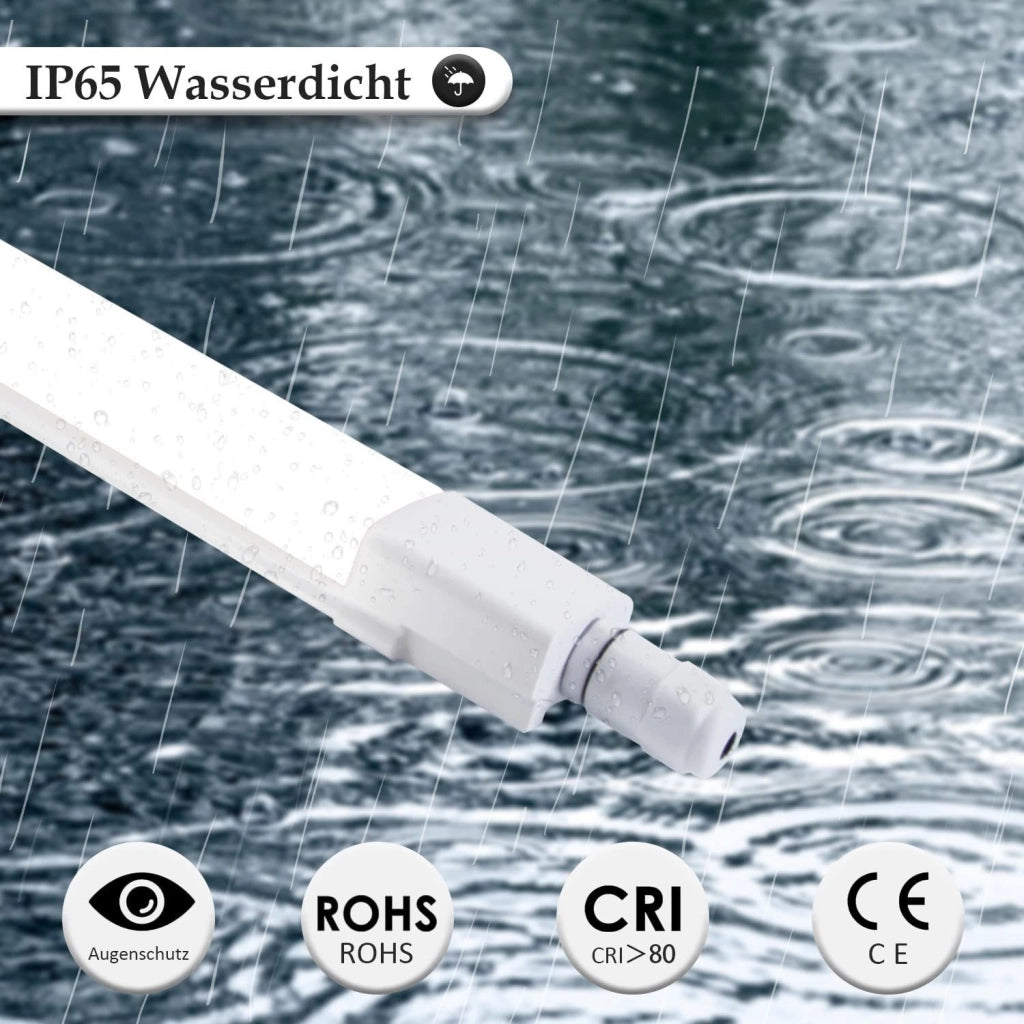ZMH Lampada da soffitto impermeabile tubo fluorescente 120 cm