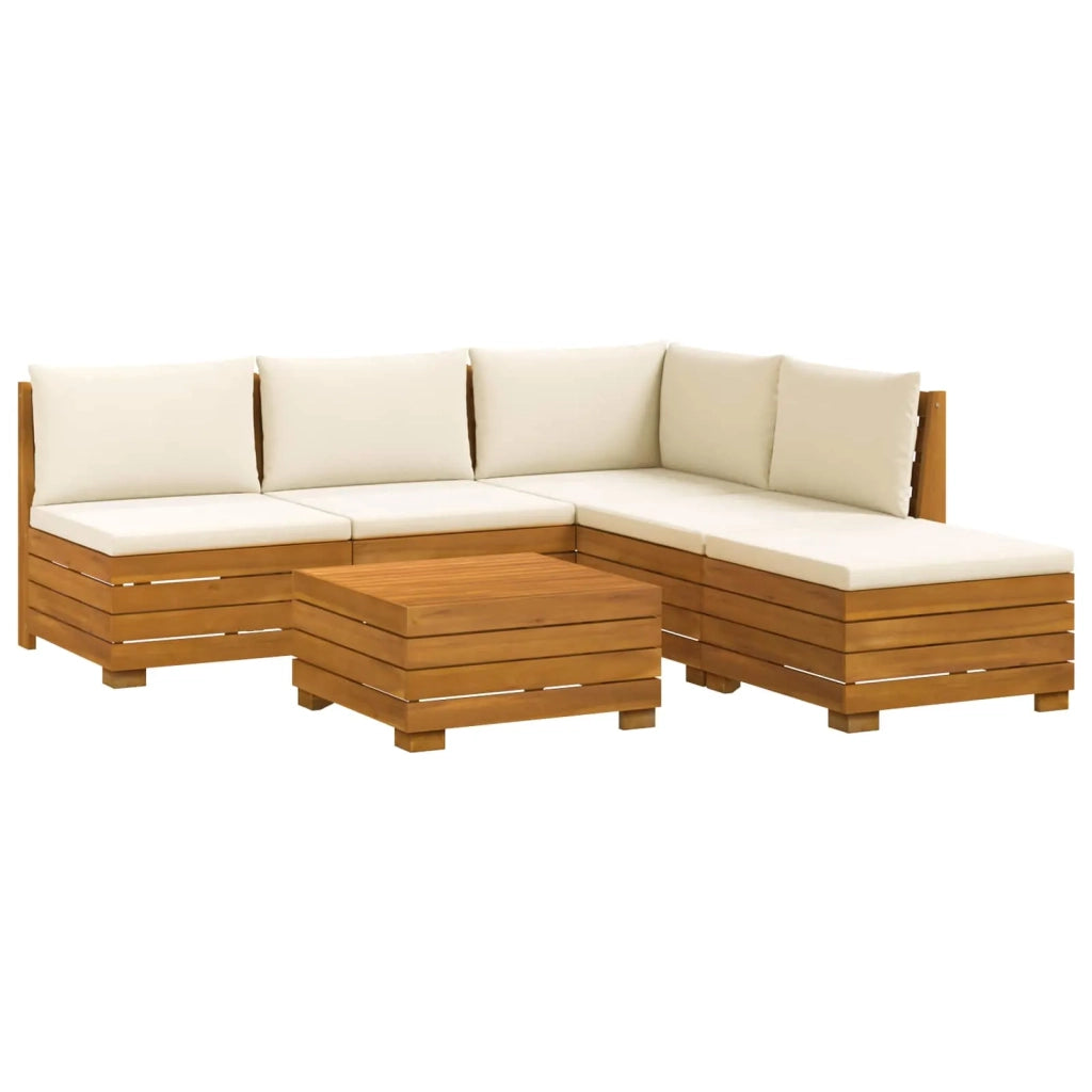 Set di divani da esterno con cuscino 6 Pezzo Marrone 3403093