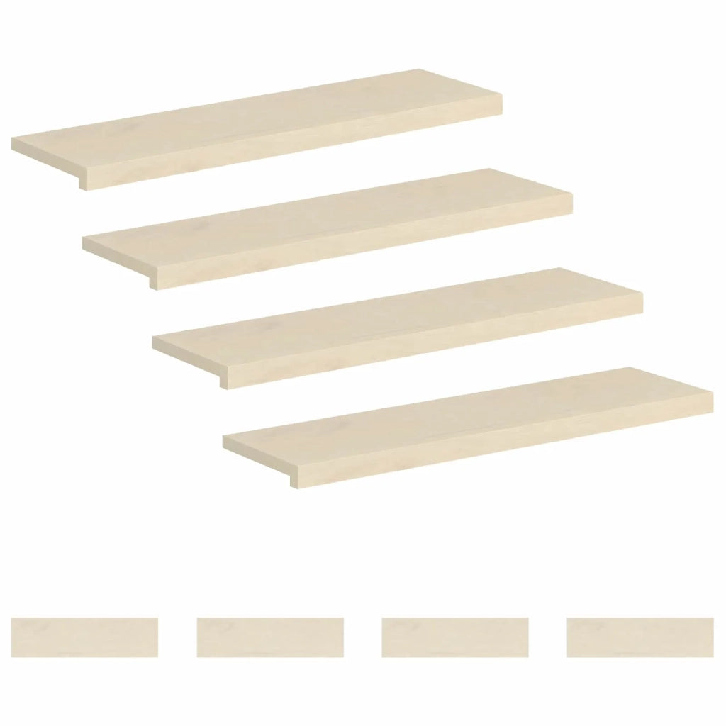 Gradini per Scale 8 pz 90 x 25 x 2 cm Bianco 3449359