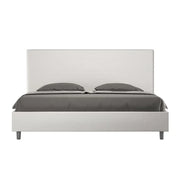 Letto senza rete imbottito 180x210 similpelle bianco Focus