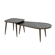 Vicco Set di tavolini Nero 105 x 64,5 cm 2 parti