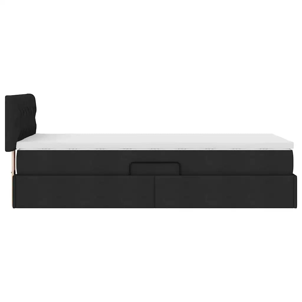 Letto con contenitore e materasso Nero 100 x 200 cm 3370553