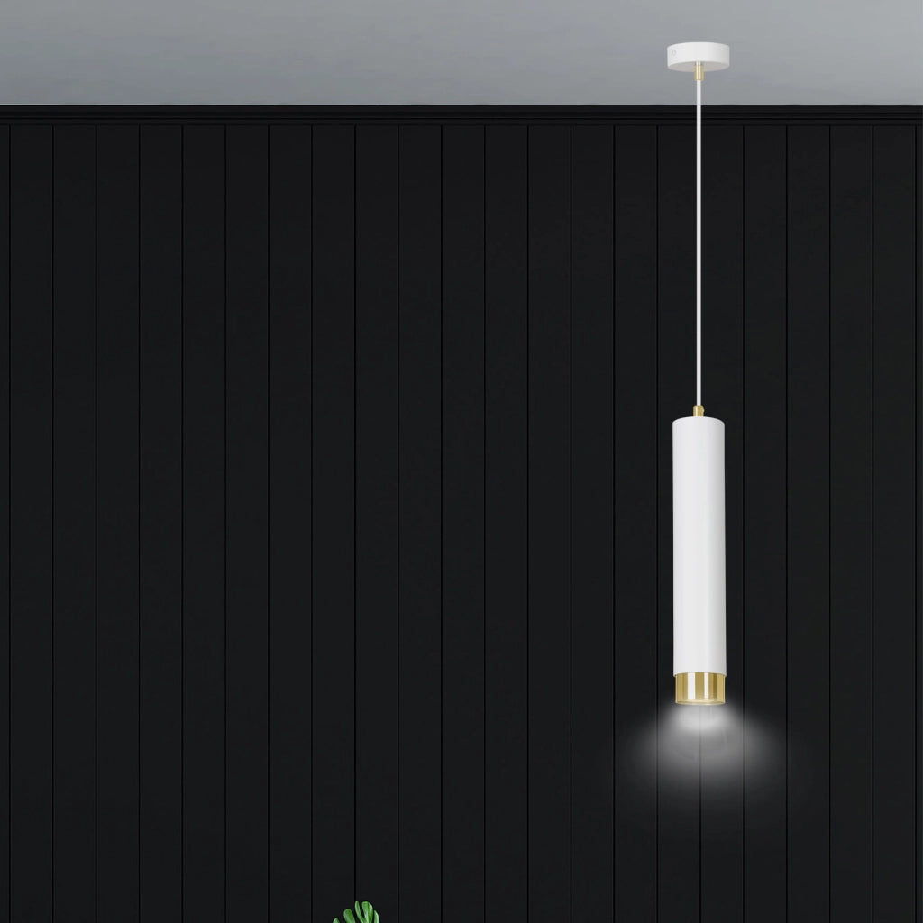 Lampada sospensione Emibig KIBO bianco oro GU10 Ø8cm