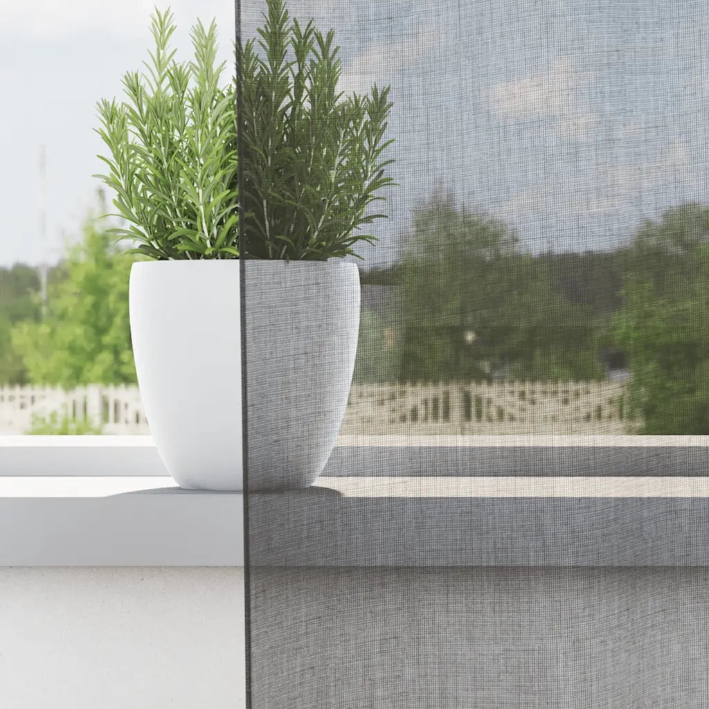 Tende in Voile con Occhielli 2 pz Grigio Scuro 140x300 cm
