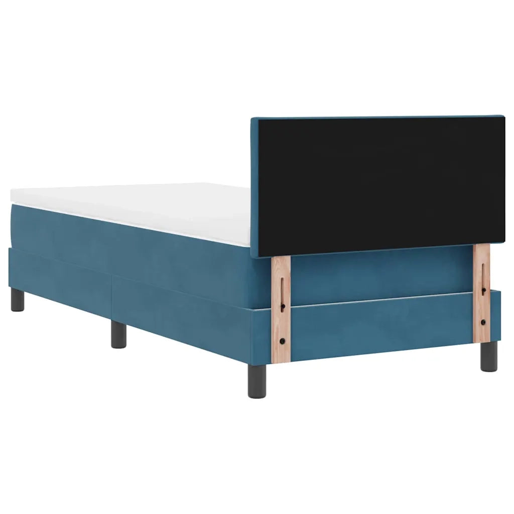Letto a Sorgente LED con led Blu Scuro 90 x 190 cm Velluto 3342690