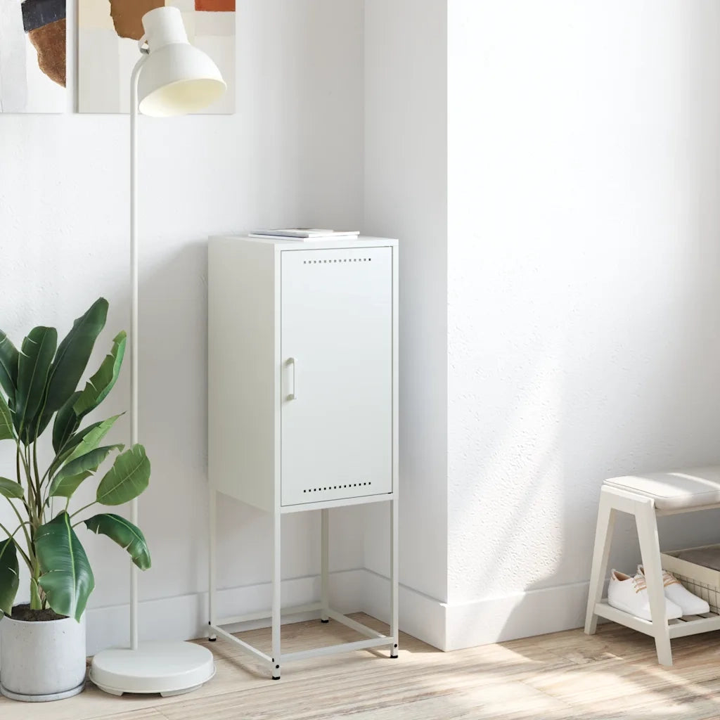 Credenza Bianca 36x39x107 cm in Acciaio 846535