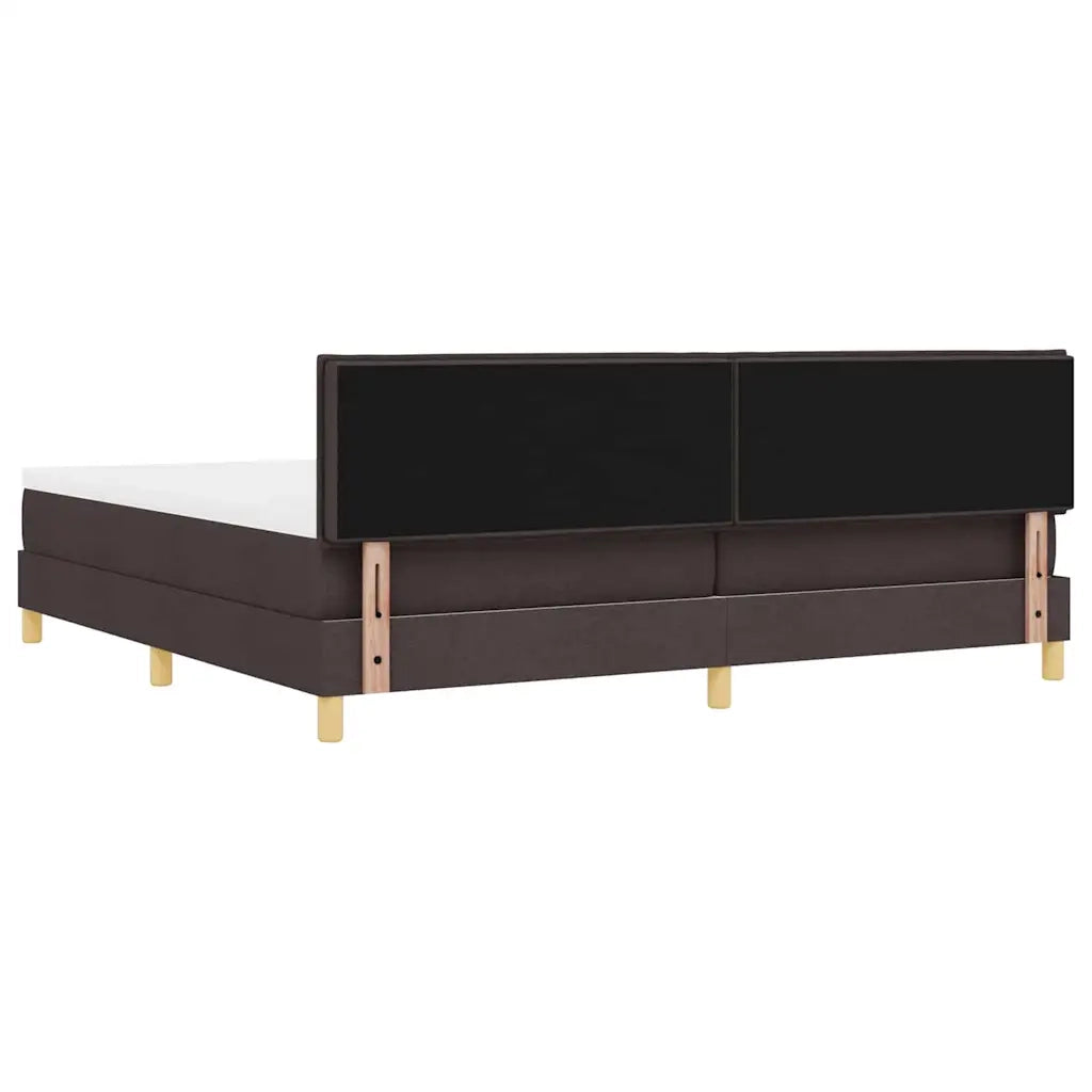 Letto a molle con cuscino Marrone Scuro 200 x 200 cm Tessuto 3338870