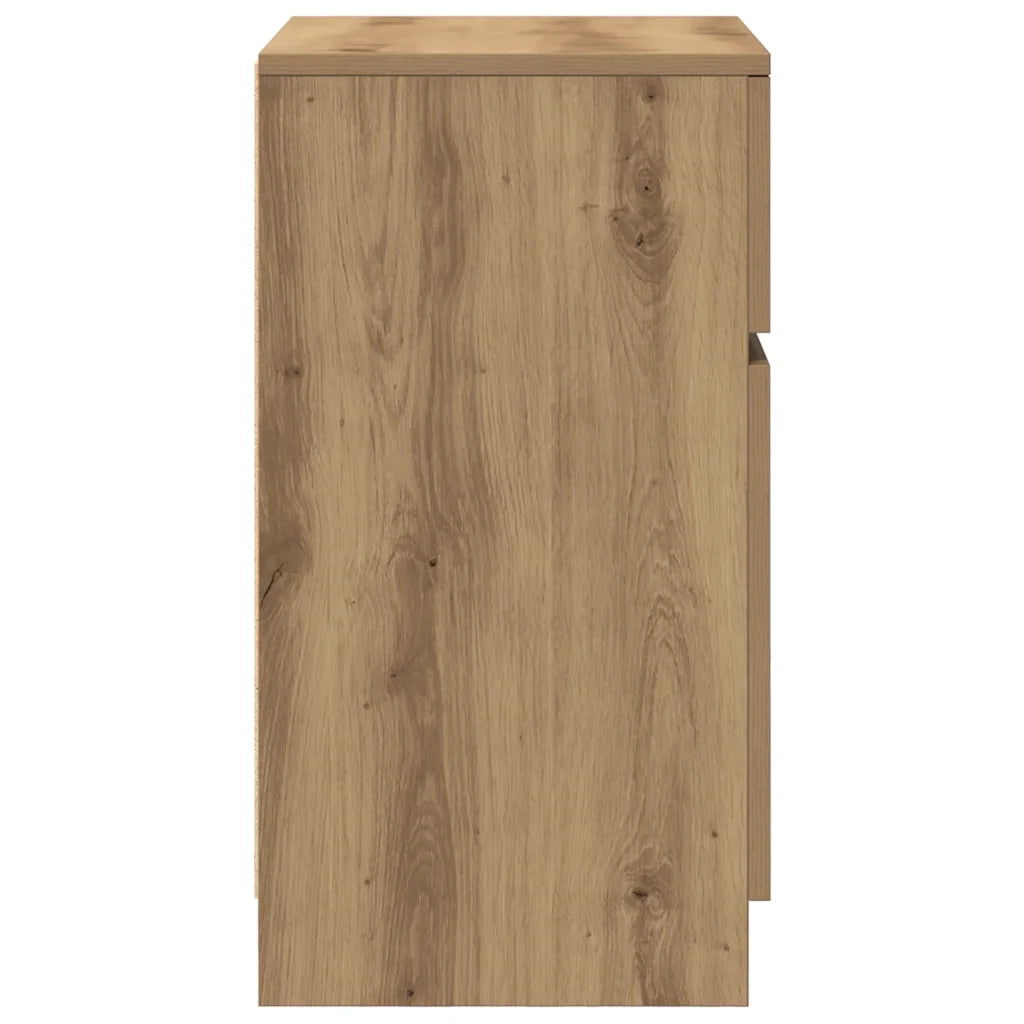 Comodino Rovere Artigianale 39x35x65 cm in Legno Multistrato 861335