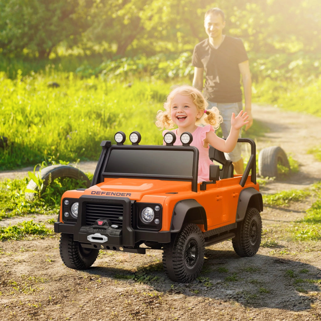 Auto elettrica per bambini ¨C Minimal ¨C 12V, telecomando, luci LED, arancione