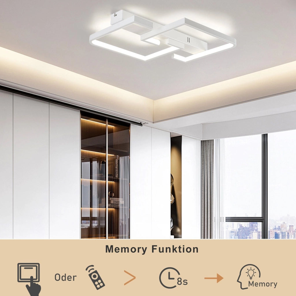 ZMH Lampada da soffitto LED 46W dimmerabile telecomando design per interni