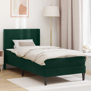 Struttura letto con materasso-Giroletto Verde Scuro 80 x 200 cm Velluto 374887