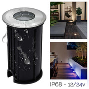 Faretto calpestabile immersione IP68 incasso tondo LED 2W 12V 24V luce decorativa giardino percorsi esterni scale gradini 6000K