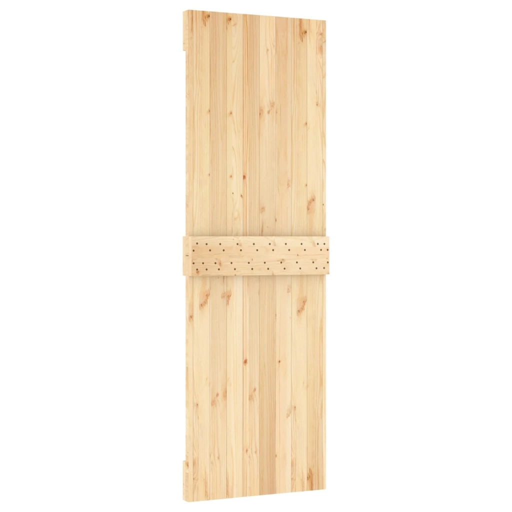 Porta scorrevole Naturale e Nero 70 x 210 cm 3445121