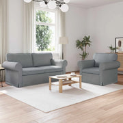 Set di divani 2 pcs Grigio chiaro 175 x 82 x 80 cm Tessuto 3407530