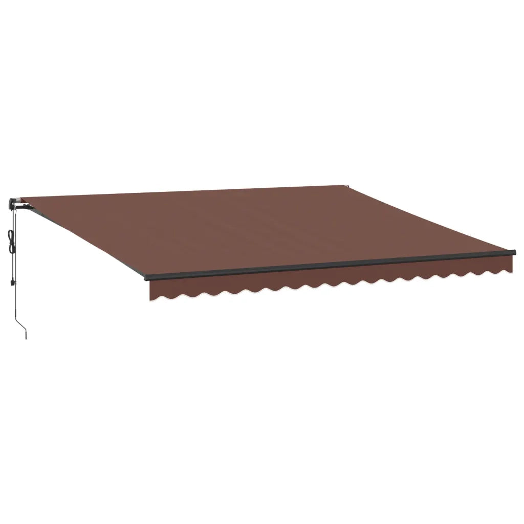 Tenda da Sole Retrattile Automatica con LED Marrone 450x350 cm 3215410