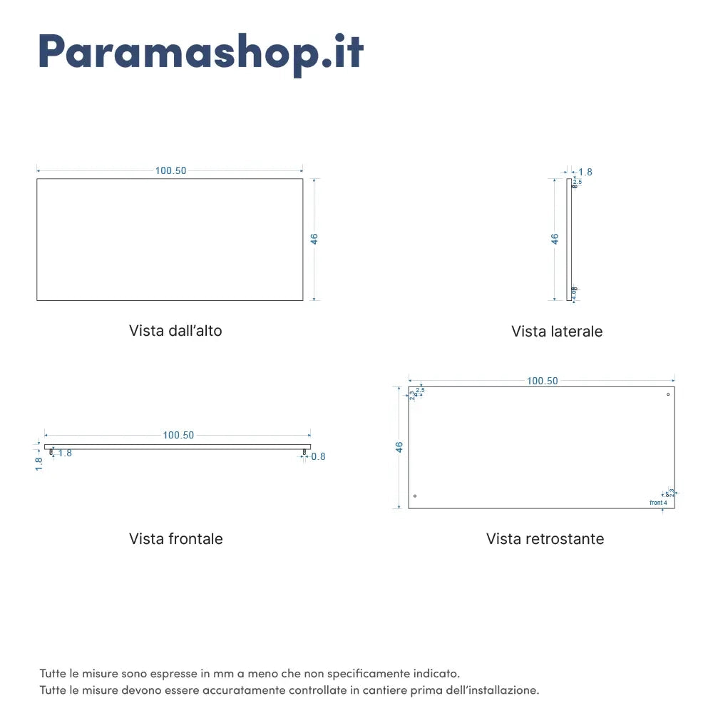 Mobile bagno sospeso 100 cm un cassetto bianco opaco con top | Ardenne