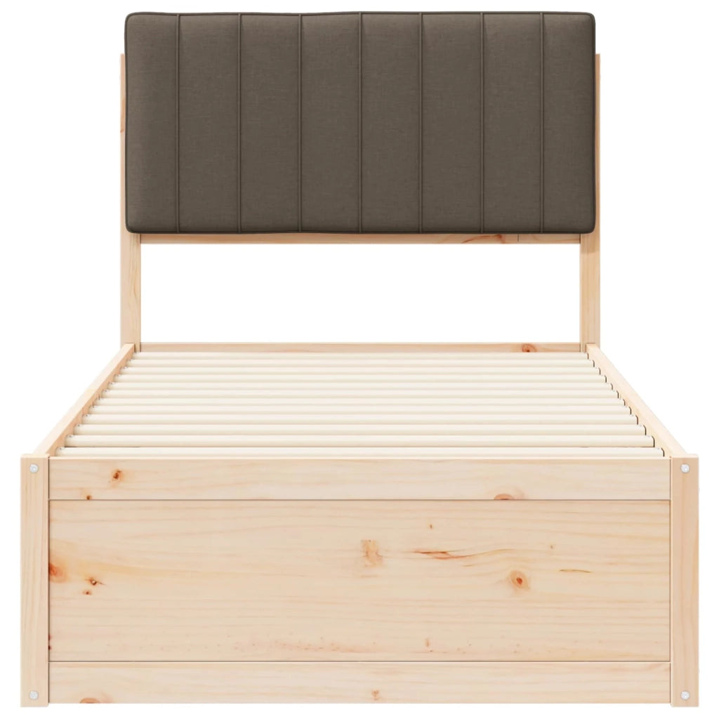 Letto con Testiera Rivestita-Struttura Letto con Testiera Talpa 90 x 190 cm Pino massello 243096