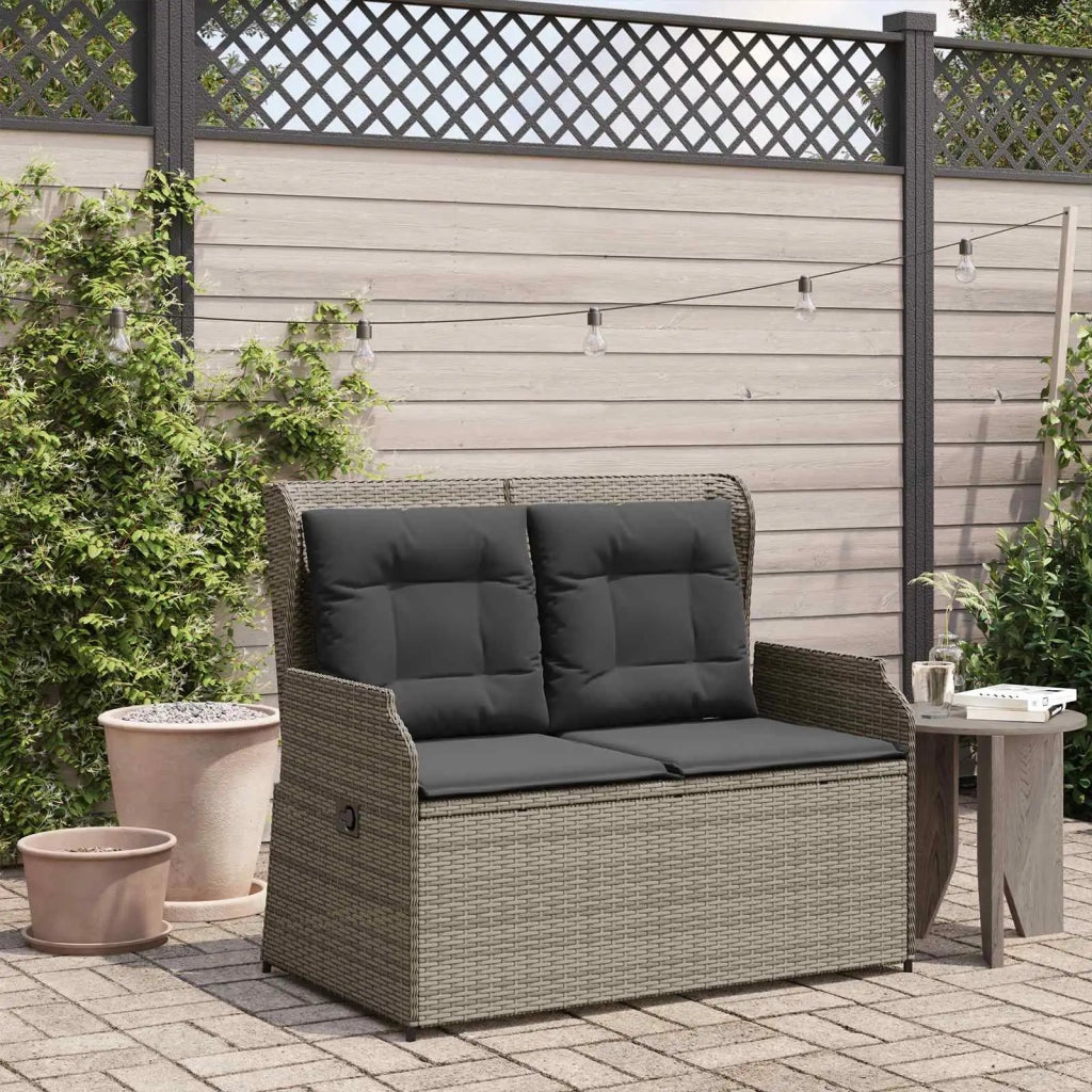 Panchina da Giardino | Panca da Giardino Grigio polyrattan