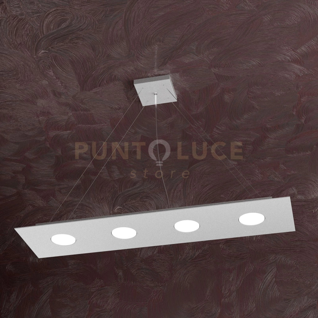 AREA SOSPENSIONE 4 LUCI RETTANGOLARE GRIGIO 1127-S4 R-GR