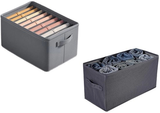 Organizzatore per armadio 2-pack, 1-pack con 9 rack e 1-pack con 8 rack per camicie, pantaloni e intimo