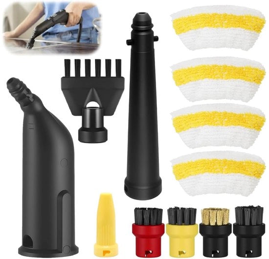 Set di Accessori per Stommatore da 12 pezzi - Inclusi Estensione del Fusto e Diverse Setole