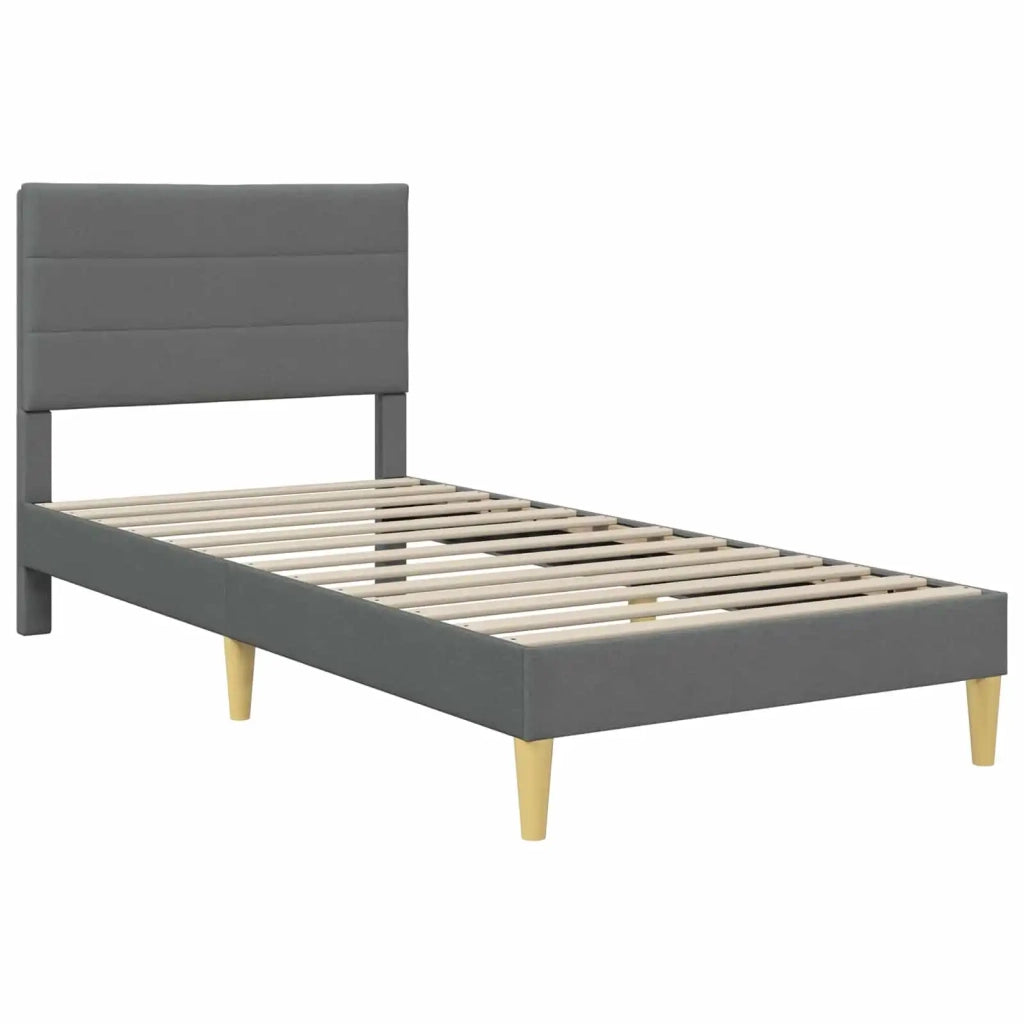 Struttura del letto-Giroletto Grigio scuro 80 x 200 cm Poliestere