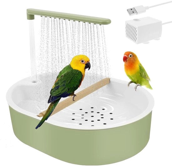 Vogeldouche Automatico - Vogeldrinkschaal - Vogelbad Bagnato - Vogelbad Esterno - Badkuip - Multifunzionale con Valvola di Circolazione