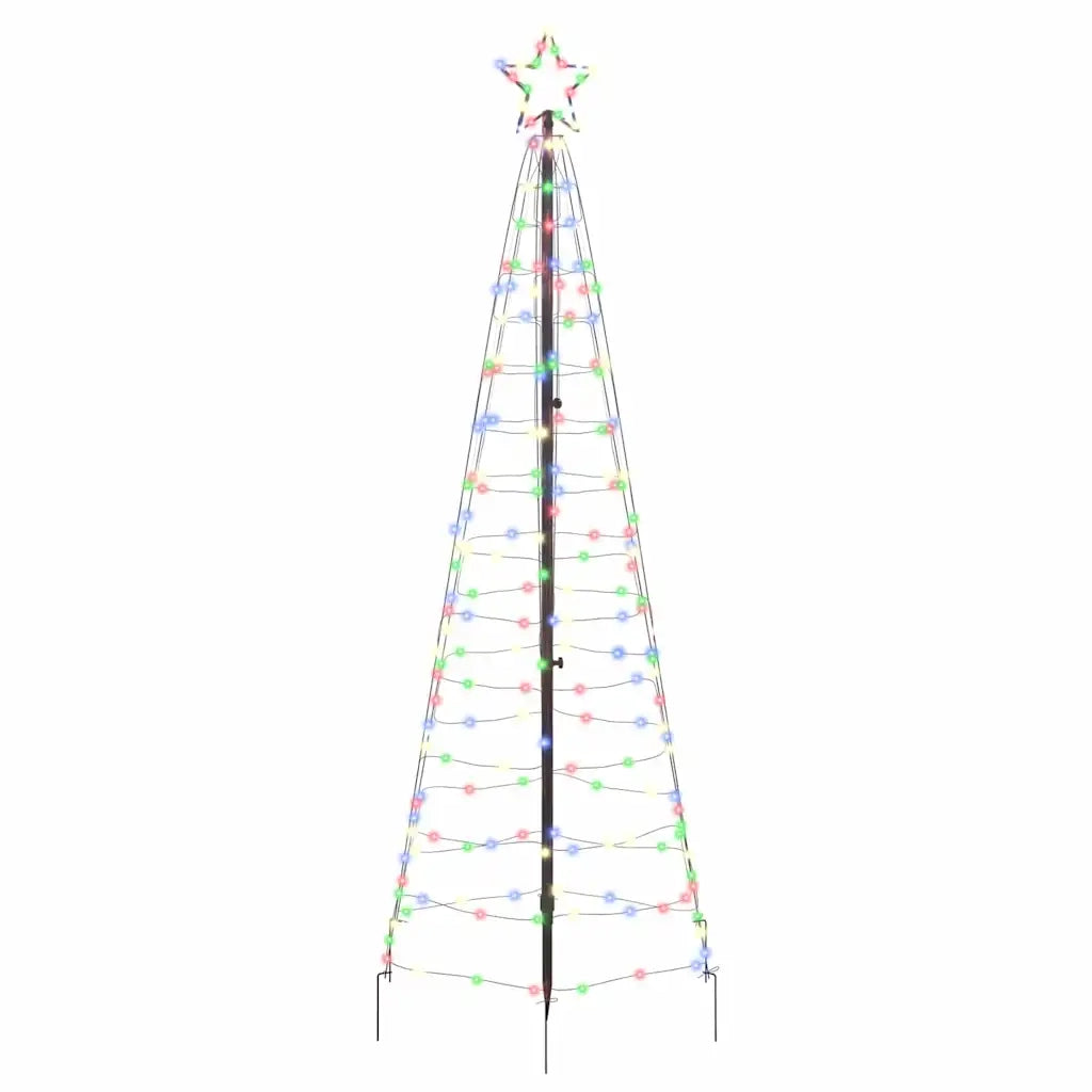 Albero di Natale LED con picchetti per il terreno 250 cm Ferro 42018751