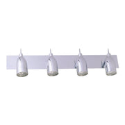 Applique moderna cromo 4 faretti orientabili GU10 Italux