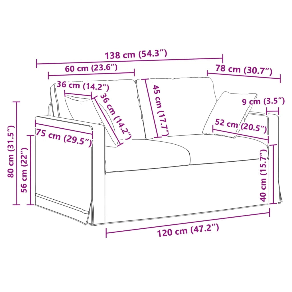 Set di divani 2 pcs Blu 138 x 78 x 80 cm Velluto 3407515
