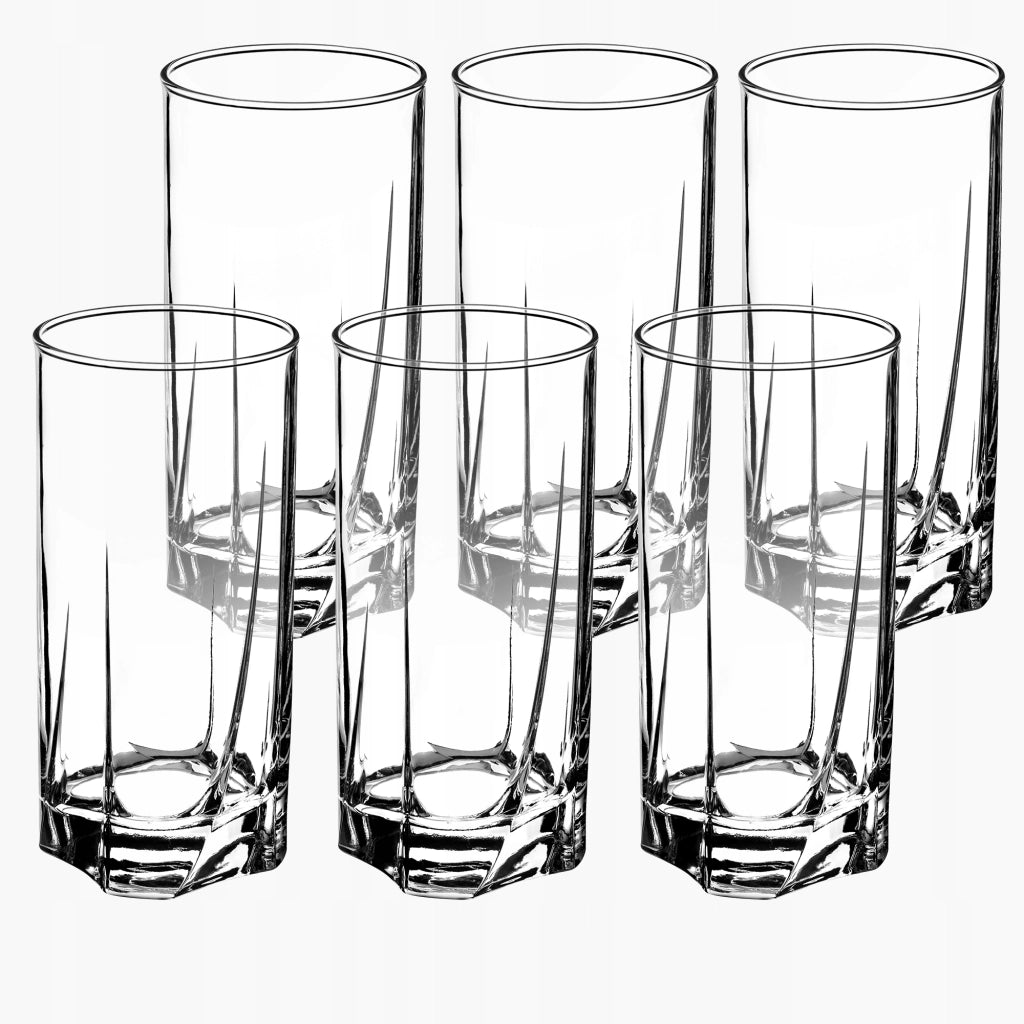 Bicchieri KADAX per bevande e succhi di frutta, set da 6 bicchieri alti, 380 ml