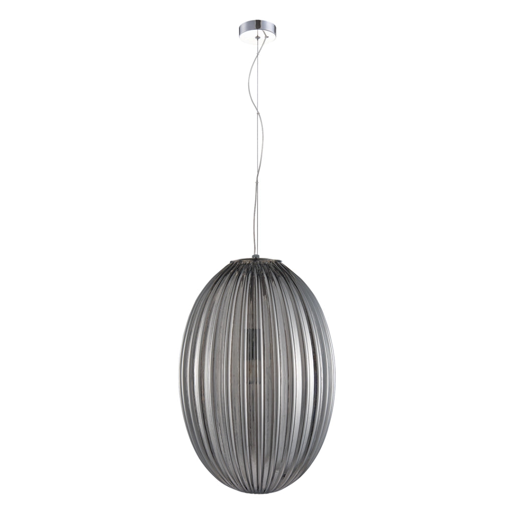 Lampada a sospensione Braga smoked Ø30 E27 Milagro