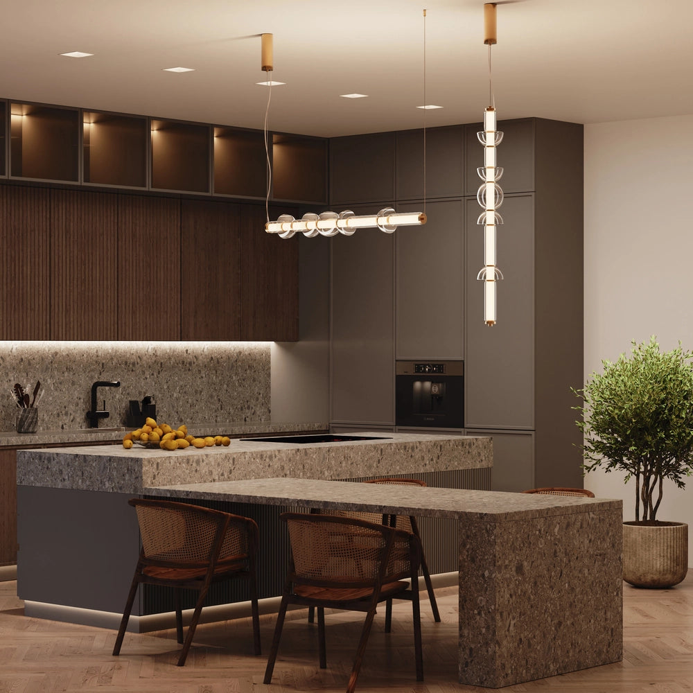 Lampada a sospensione LED Cosmo ottone vetro Maytoni