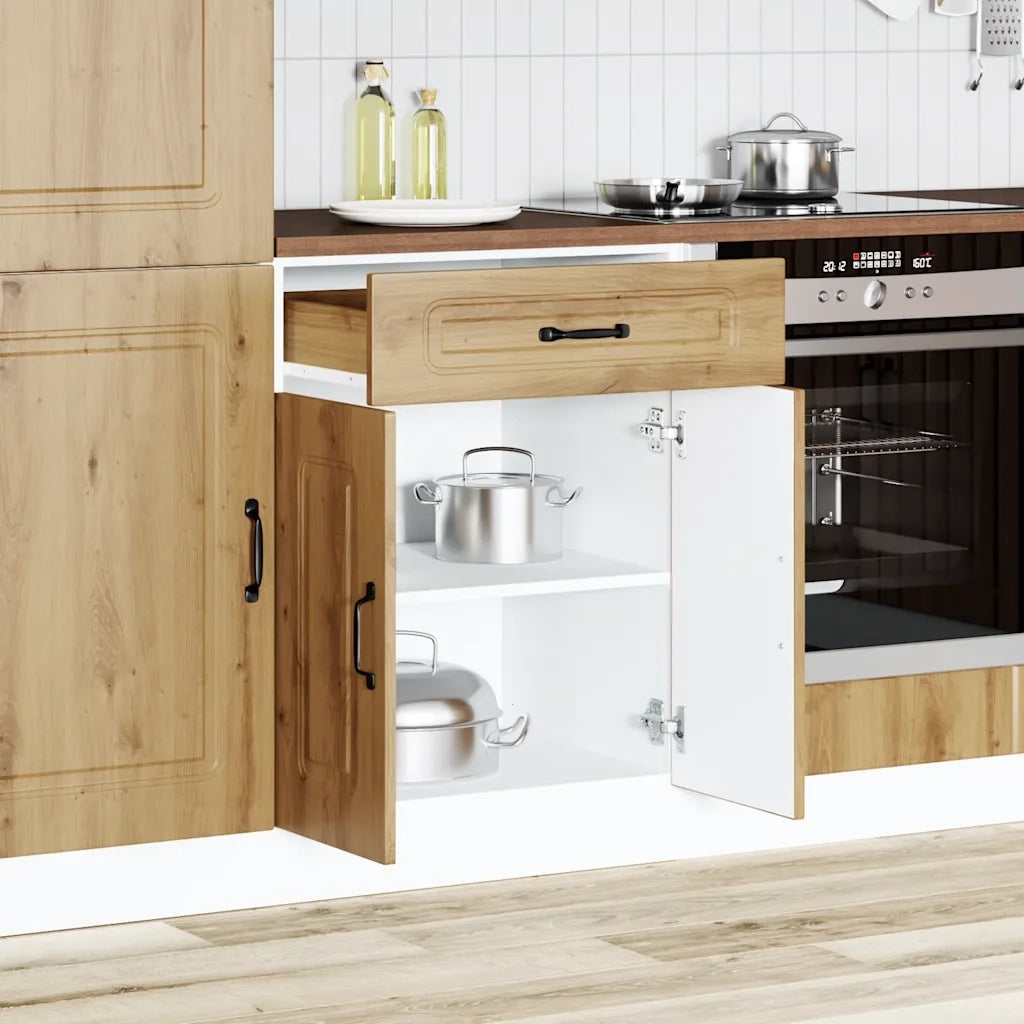 Base da Cucina Kalmar Rovere Artigianale in Legno Multistrato 853496