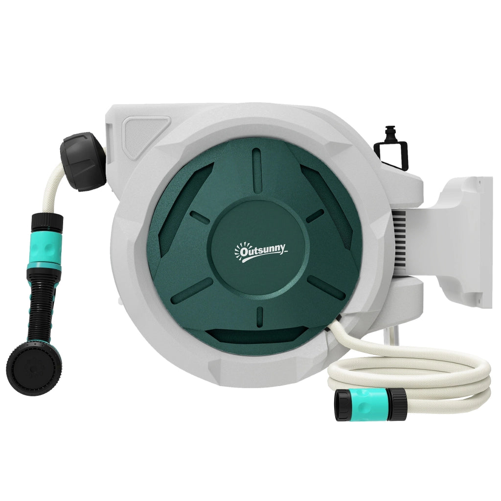 Avvolgitubo Murale Automatico 30m ¨C Xylo ¨C ? 15mm Grigio per Giardino