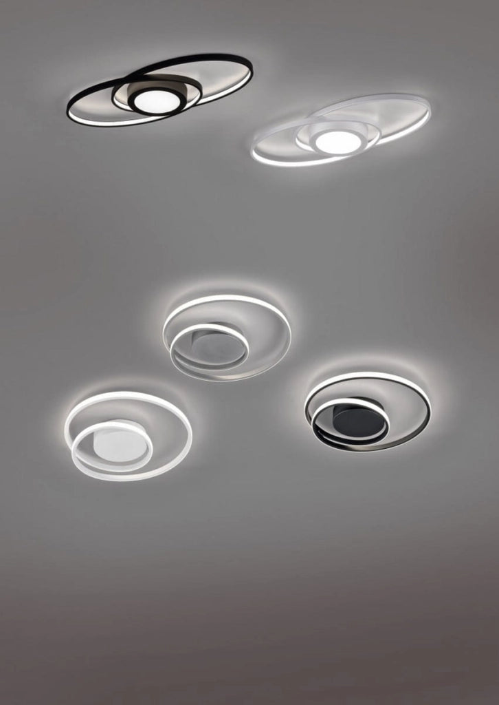 Plafoniera moderna LED integrato Galaxy antracite RL