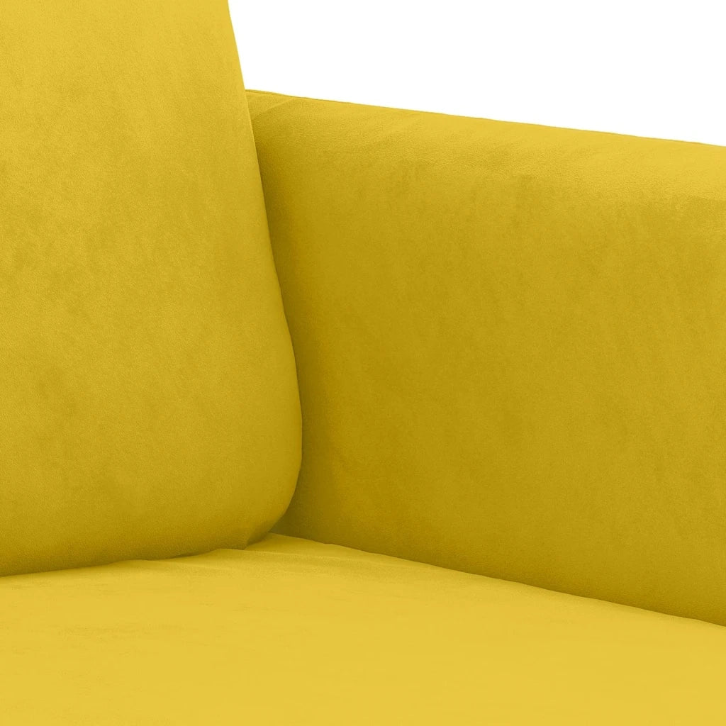 Set di Divani 2 pz Giallo in Velluto