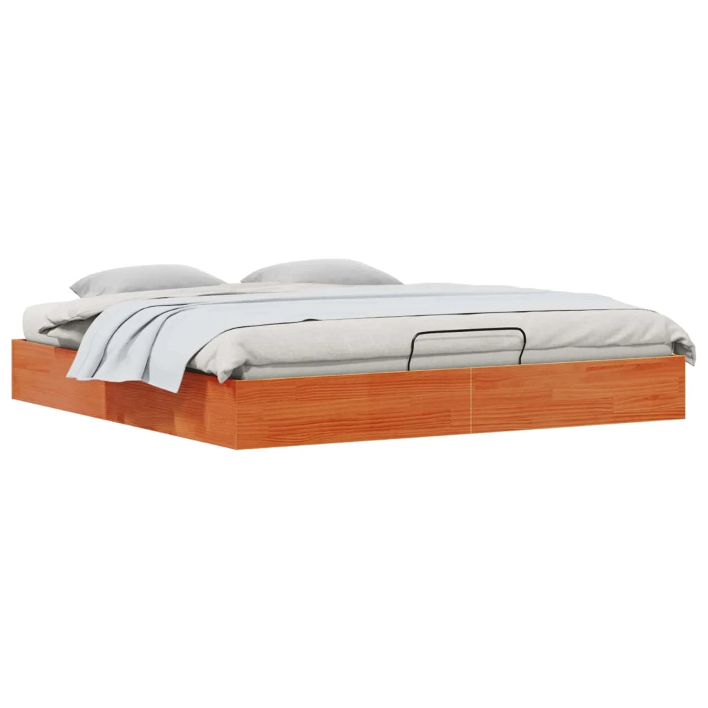 Telaio del Letto Ottomano con Ripostiglio Marrone Cera 3418800
