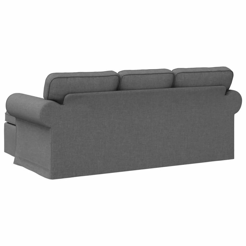 Divano Grigio scuro 215 x 138 x 80 cm Tessuto