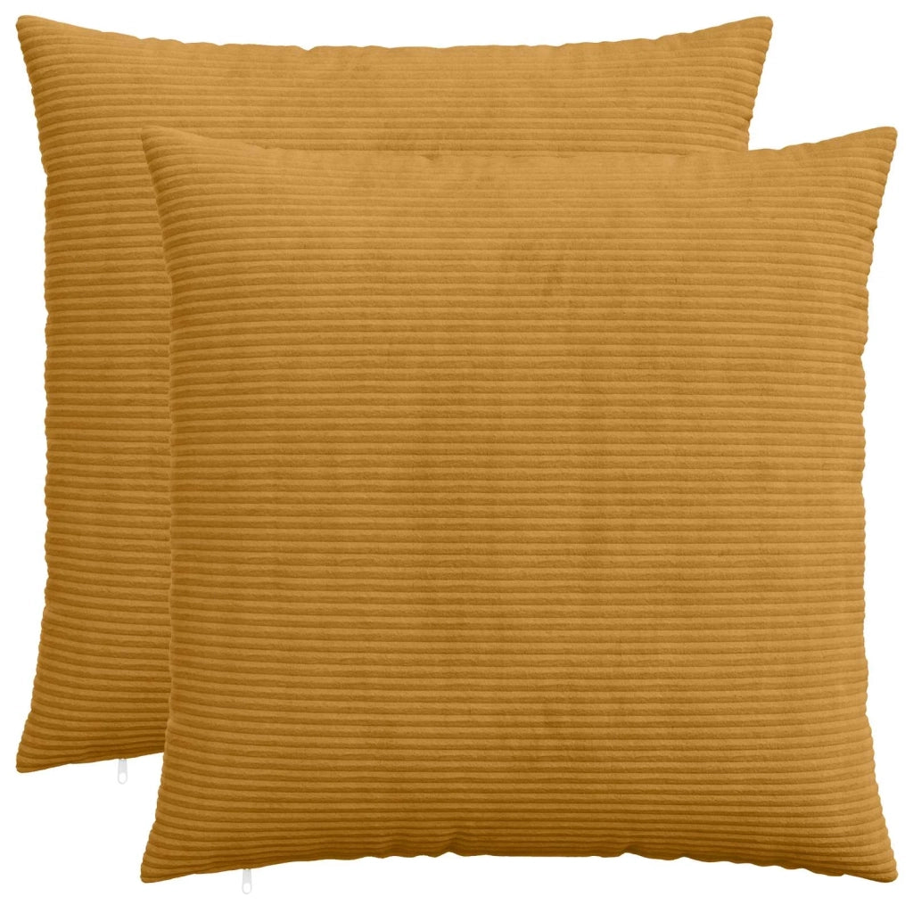 Federa 2 pcs HEERLEN Giallo 80 x 80 cm corduroy 913595