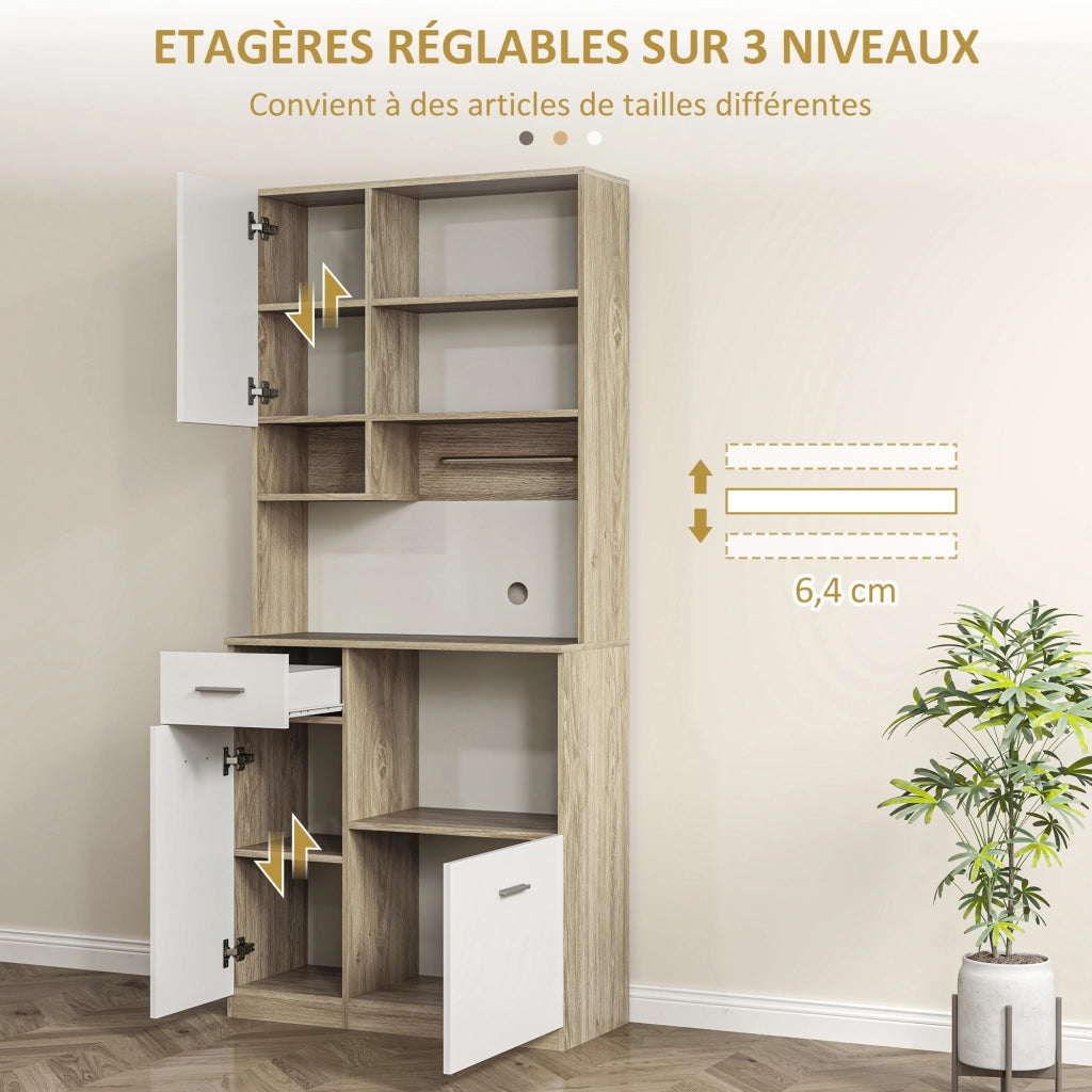 Armadio da cucina ¨C zephmum ¨C bianco legno 90x200x40