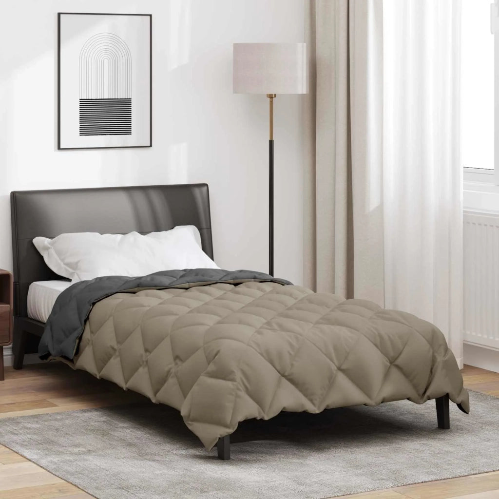 Duvet Invernale Grigio chiaro e Antracite 155 x 220 cm 42025759